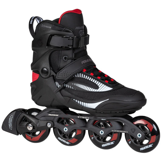 Powerslide Phuzion Radon Charcoal 84 fitness inline skates with TRINITY frame and ABEC 7 bearings