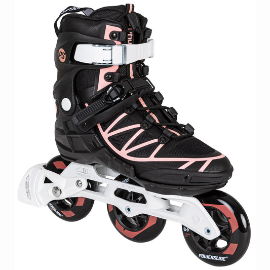 Powerslide Phuzion Argon Coral 100 fitness inline skates with TRINITY mount and 3x100mm wheels