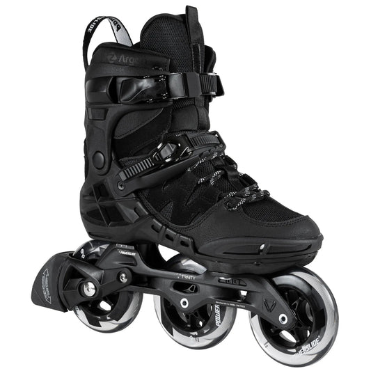 Powerslide Phuzion Argon Black 100 fitness inline skates with TRINITY mounting and 100mm wheels