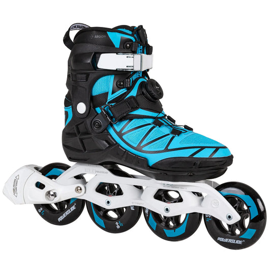 Powerslide Phuzion Argon Bluebird 100 fitness inline skates with TRINITY mounting and 100 mm wheels