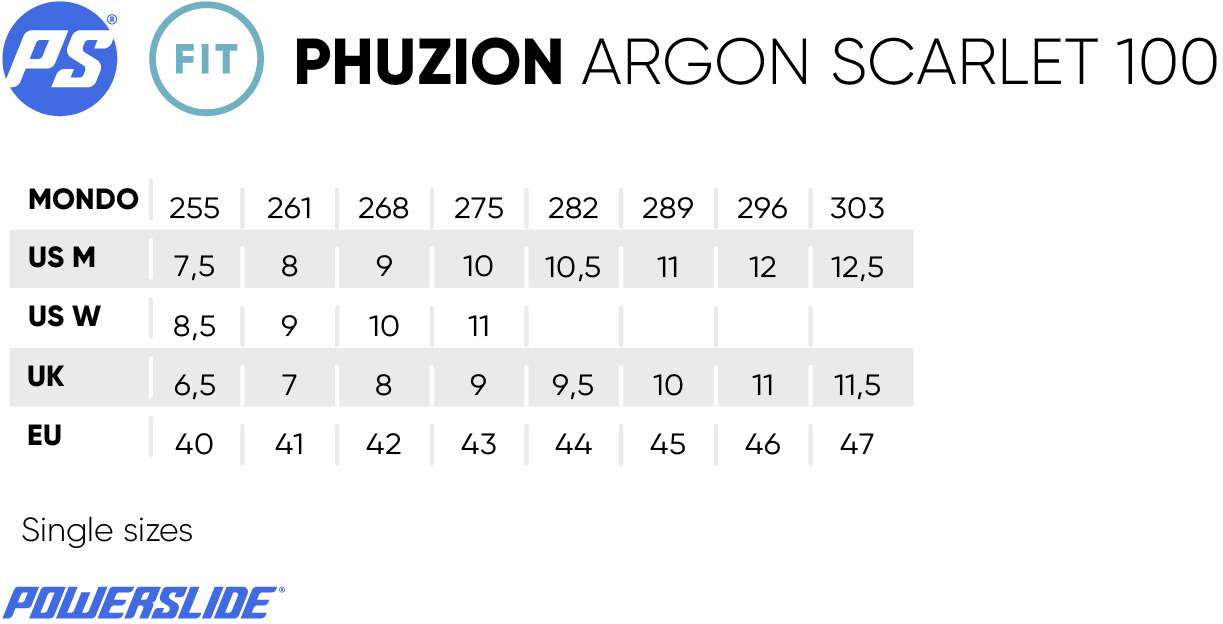 Powerslide Phuzion Argon Road Black 110 fitness inline skates with TRINITY frame and 3x110 mm wheels