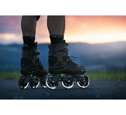 Powerslide Phuzion Argon Black 100 fitness inline skates with TRINITY mounting and 100mm wheels