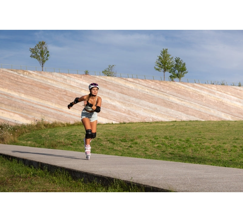 Powerslide Phuzion Argon Rose 100 fitness inline skates with TRINITY 3-point mounting and 100 mm wheels