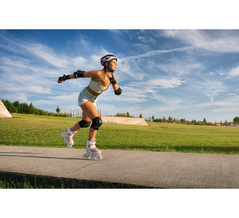 Powerslide Phuzion Argon Rose 100 fitness inline skates with TRINITY 3-point mounting and 100 mm wheels