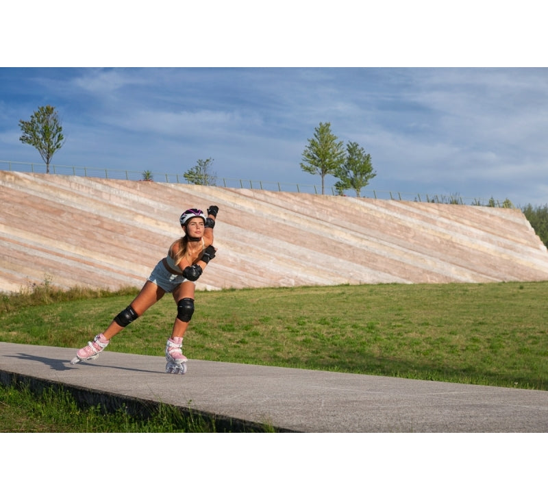 Powerslide Phuzion Argon Rose 100 fitness inline skates with TRINITY 3-point mounting and 100 mm wheels