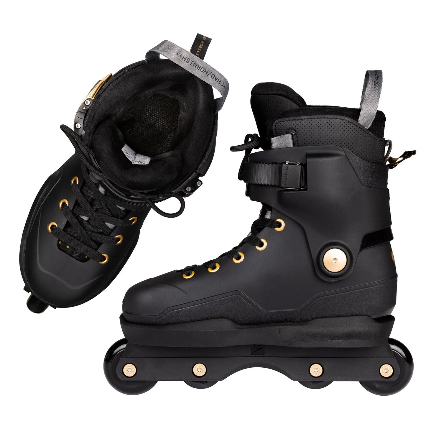 IQON ACT AG Chad Hornish aggressive skates with Kizer Fluid frames