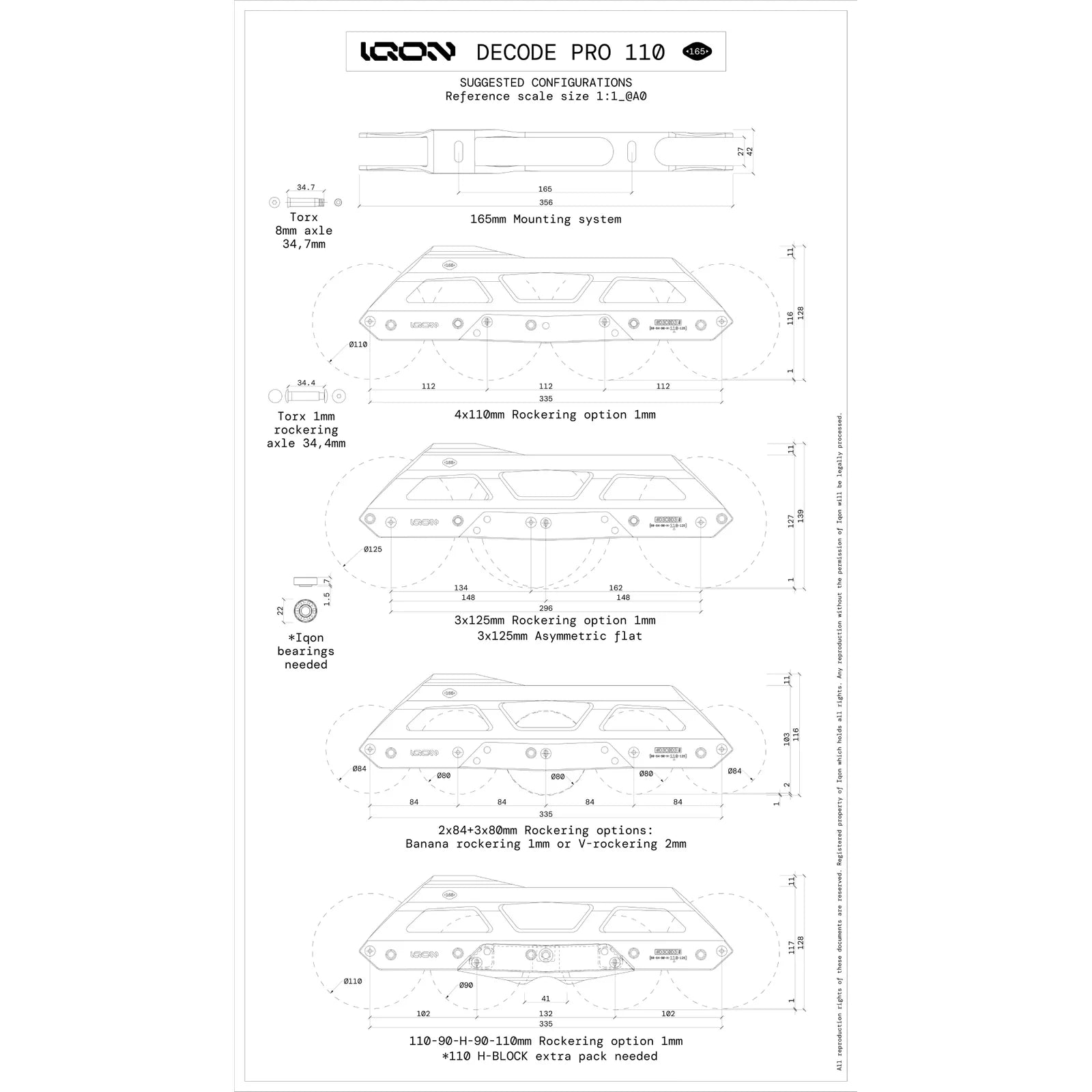 IQON Decode Pro 110 freeride frames with multi-setup capability