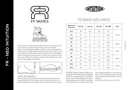 FR Skates NEO 1 Dual 80 Intuition freeride skates with Intuition liner