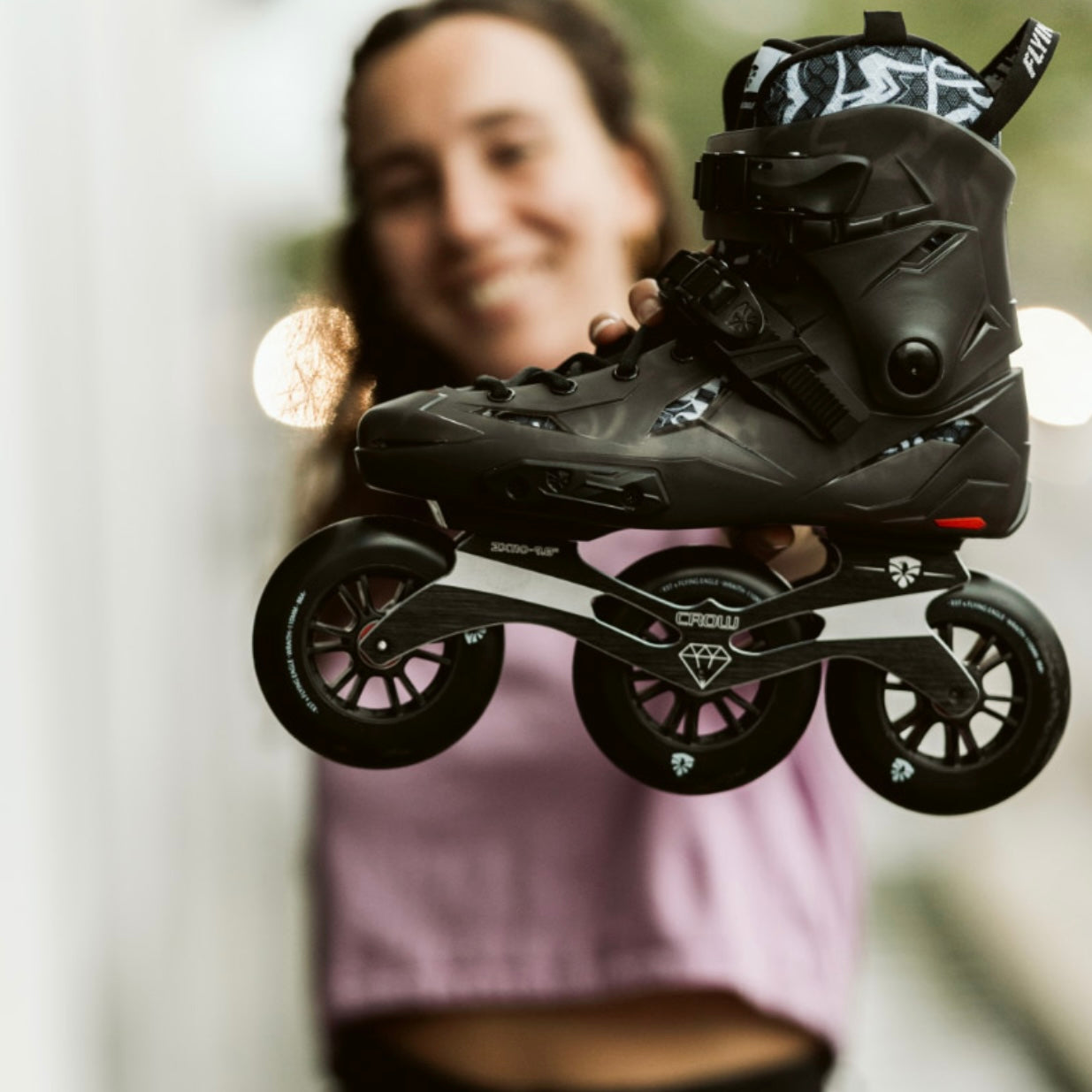 Flying Eagle X5T Spectre Tri Black urban freeskates for city and route skating