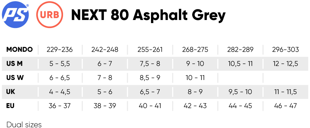 Next 2.0 80 PDS Asphalt Grey