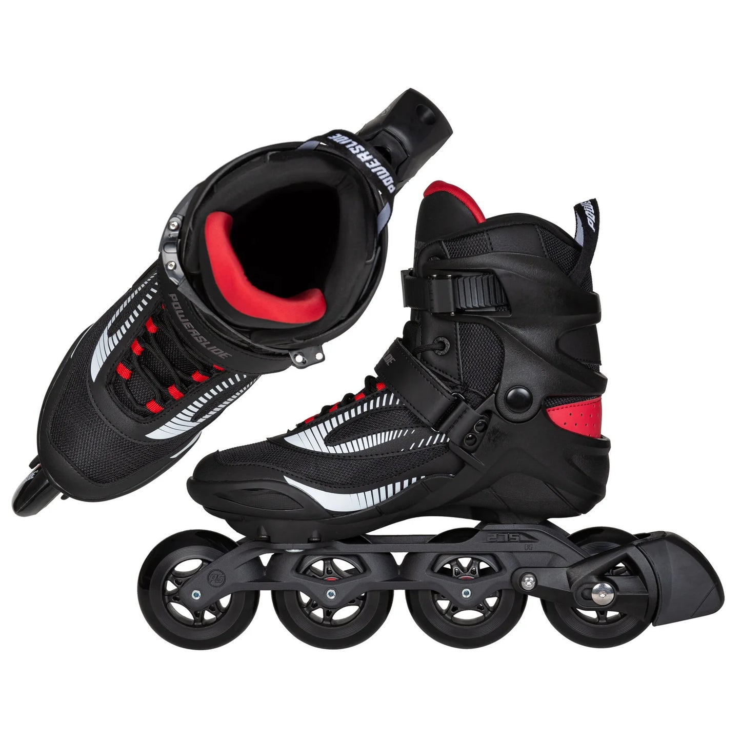 Powerslide Phuzion Radon Charcoal 84 fitness inline skates with TRINITY frame and ABEC 7 bearings