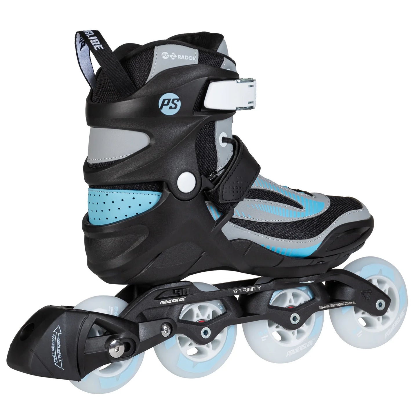 Powerslide Phuzion Radon Slate Grey 84 fitness inline skates with TRINITY mounting and 84mm wheels