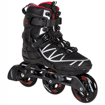 Powerslide Phuzion Argon Road Black 110 fitness inline skates with TRINITY frame and 3x110 mm wheels