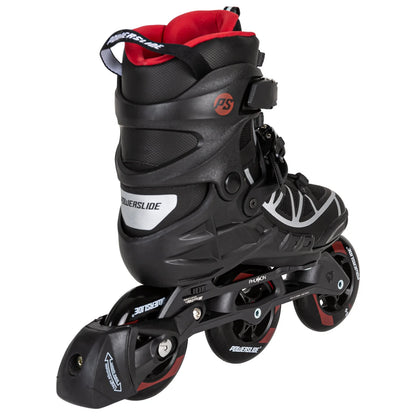 Powerslide Phuzion Argon Road Black 110 fitness inline skates with TRINITY frame and 3x110 mm wheels