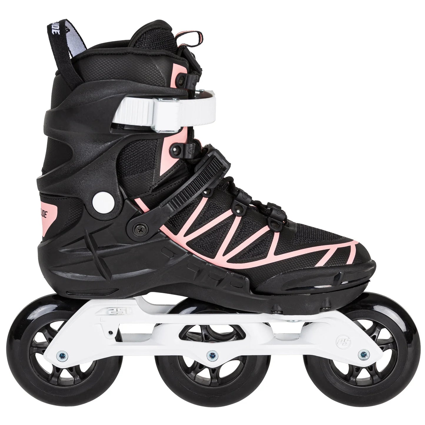 Powerslide Phuzion Argon Coral 100 fitness inline skates with TRINITY mount and 3x100mm wheels
