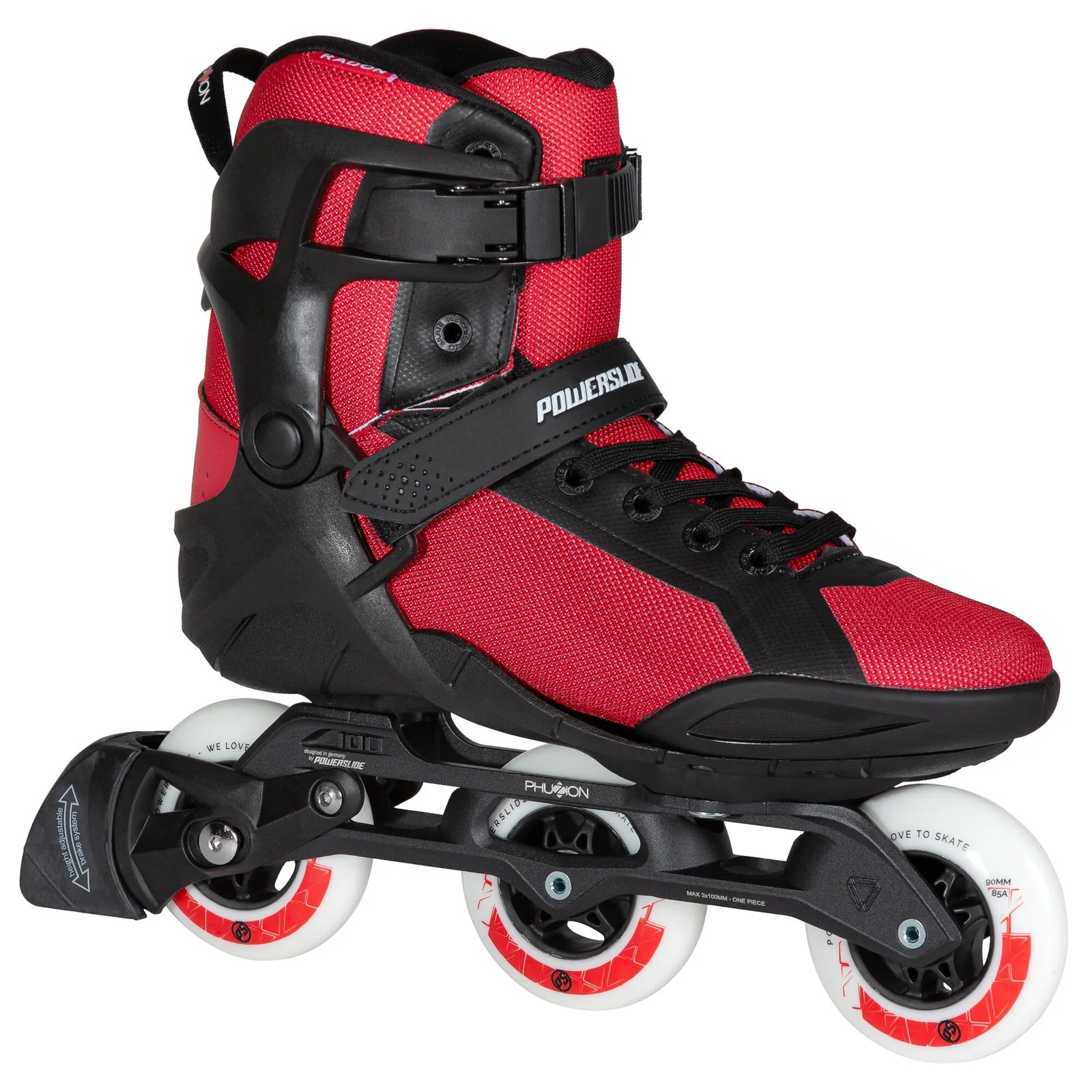 Powerslide Phuzion Radon 3x90 men fitness inline skates with TRINITY X frame and 90 mm wheels