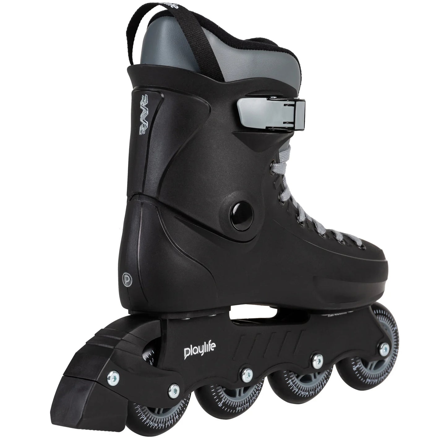 Playlife Rave Black 80 entry-level hardboot inline skates for fitness and city skating