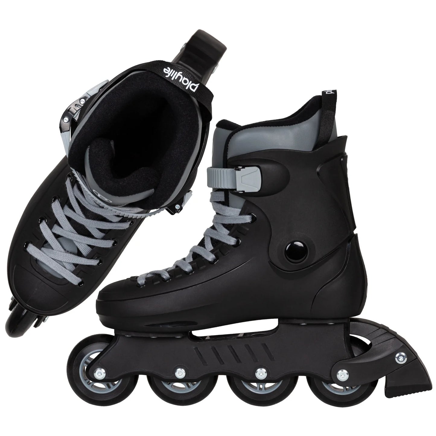 Playlife Rave Black 80 entry-level hardboot inline skates for fitness and city skating