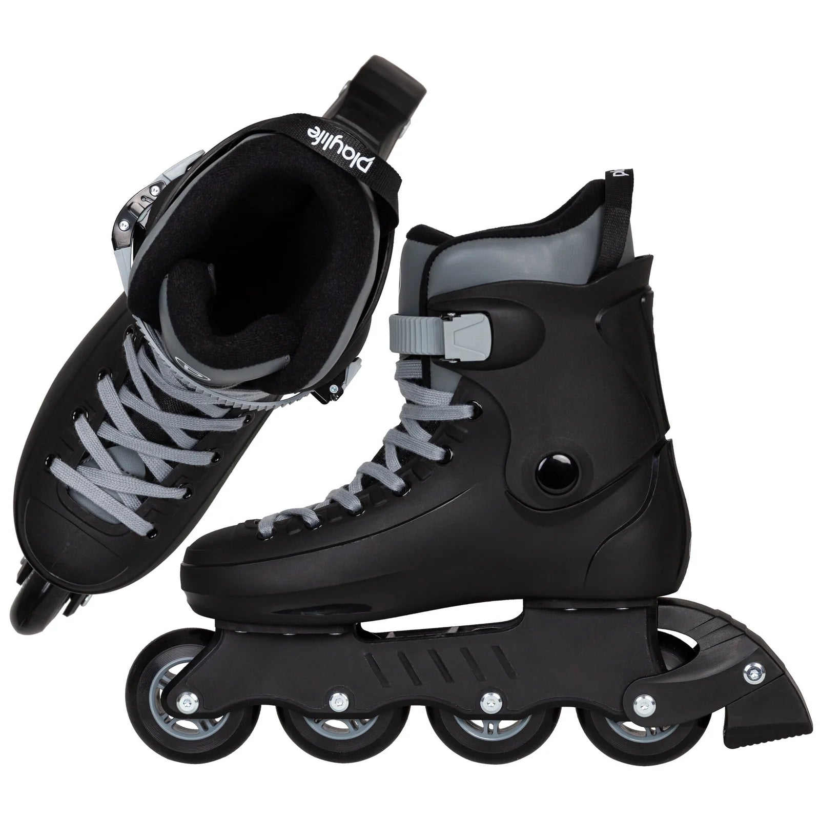 Playlife Rave Black 80 entry-level hardboot inline skates for fitness and city skating