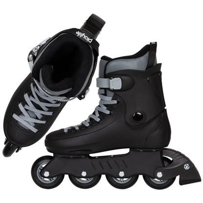 Playlife Rave Black 80 entry-level hardboot inline skates for fitness and city skating