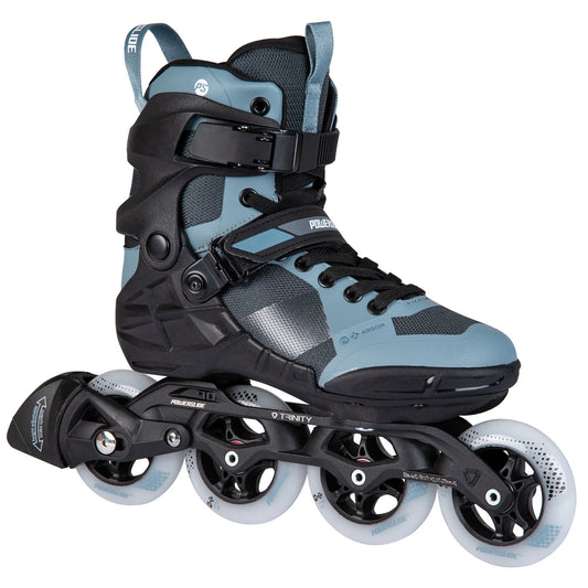 Powerslide Phuzion Argon Grey 90 fitness inline skates with TRINITY X mount and 90 mm wheels