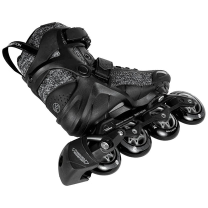 Powerslide Phuzion Radon Black White 80 fitness inline skates with TRINITY mount for urban skating