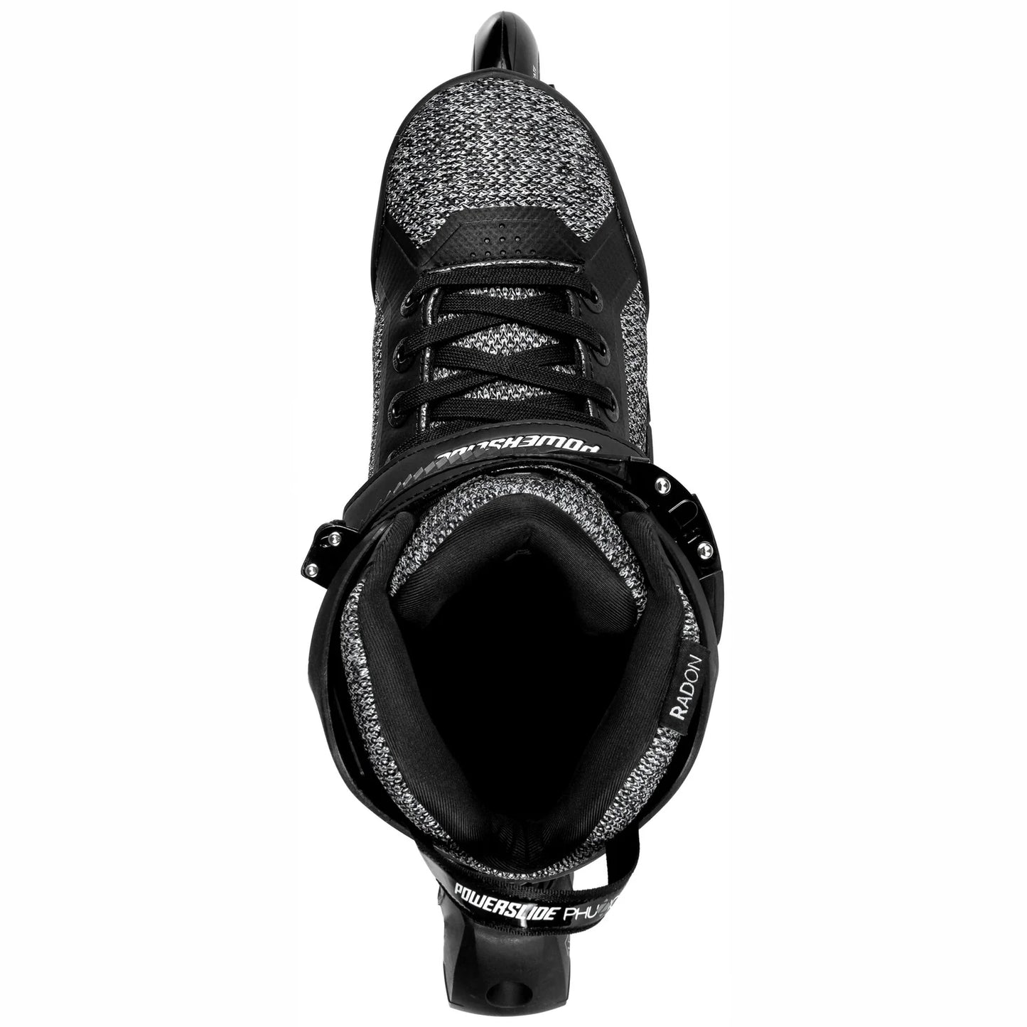 Powerslide Phuzion Radon Black White 80 fitness inline skates with TRINITY mount for urban skating