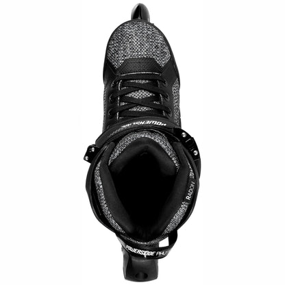Powerslide Phuzion Radon Black White 80 fitness inline skates with TRINITY mount for urban skating