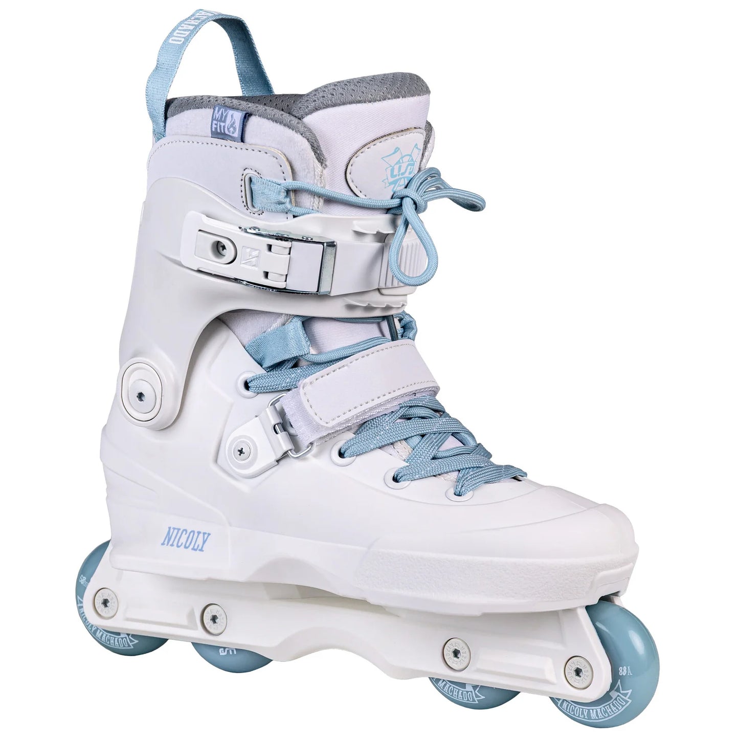 USD Aeon 60 Nicoly Pro aggressive inline skates with unibody frame and MYFIT Prime liner