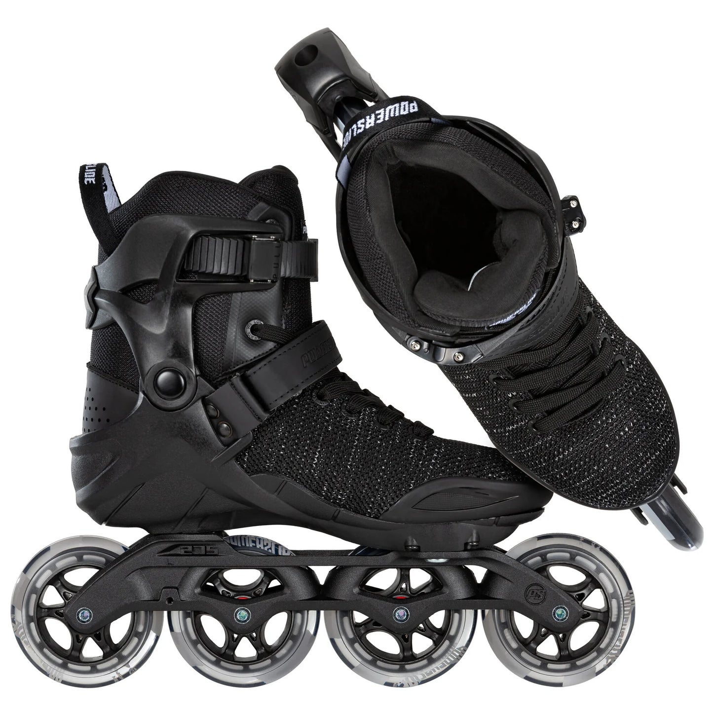 Powerslide Phuzion Xenon Black 90 fitness inline skates with TRINITY mount and 90 mm wheels