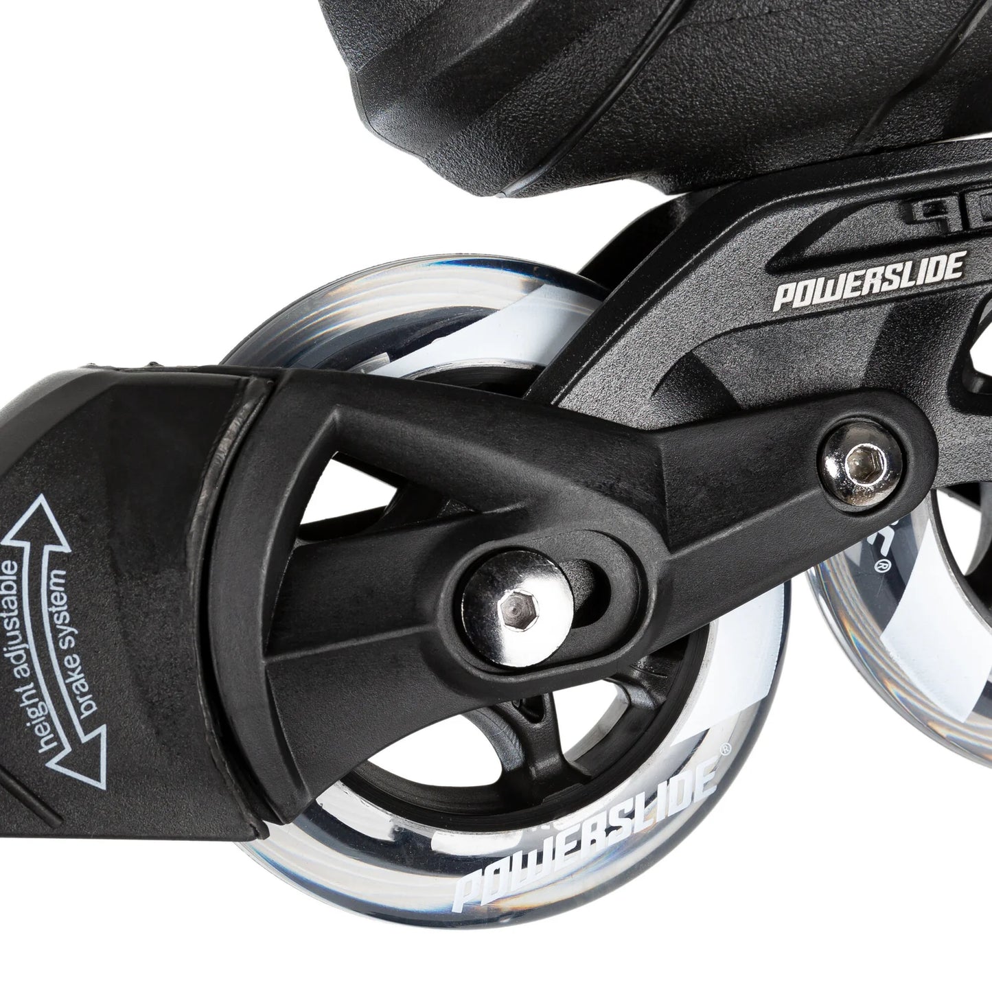 Powerslide Phuzion Xenon Black 90 fitness inline skates with TRINITY mount and 90 mm wheels