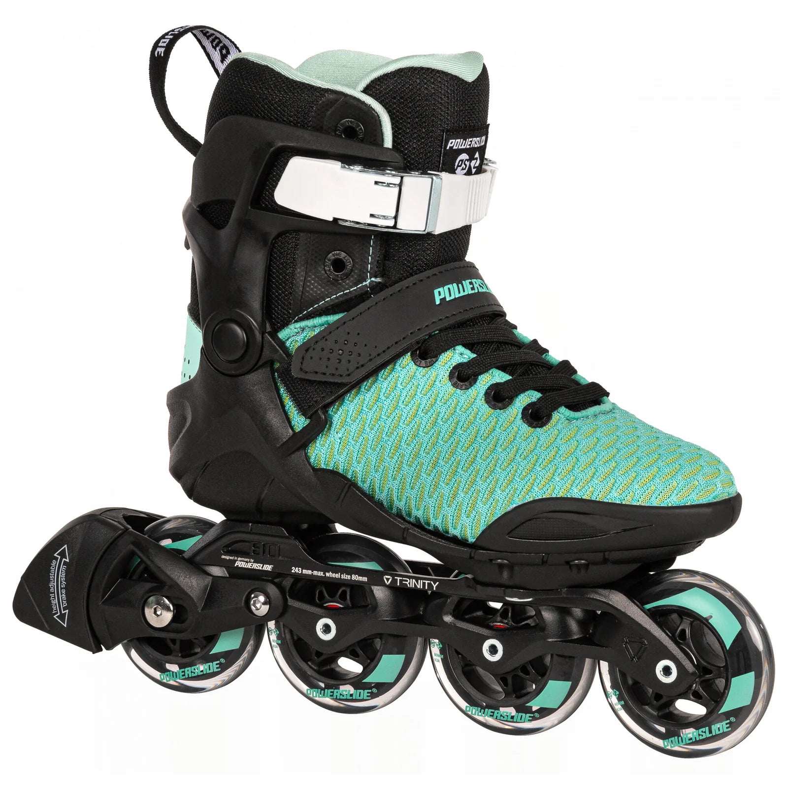 Powerslide Phuzion Xenon Arctic 80 fitness inline skates with TRINITY 3-point mounting