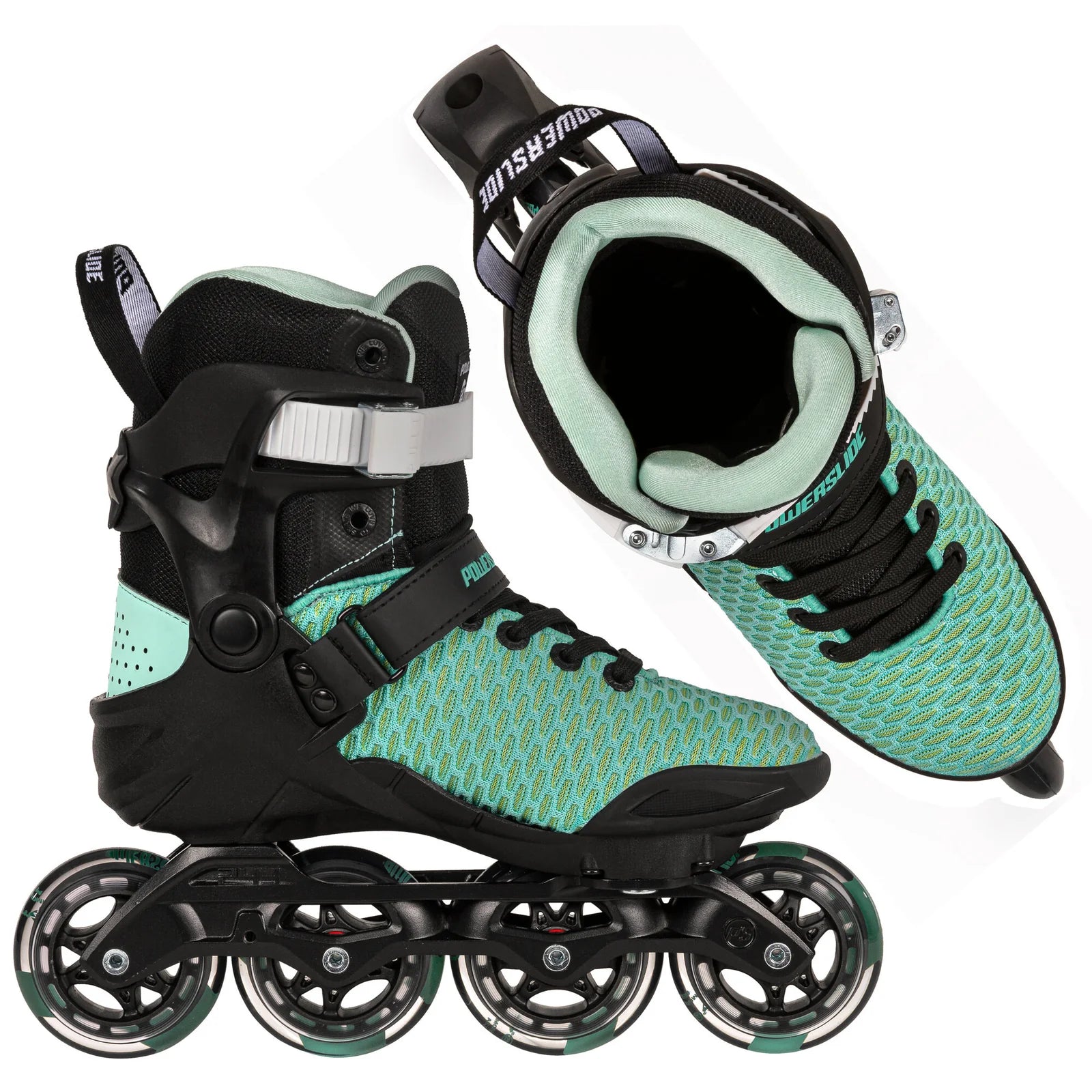 Powerslide Phuzion Xenon Arctic 80 fitness inline skates with TRINITY 3-point mounting