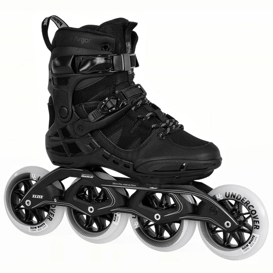 Powerslide Phuzion Argon Road Black 110 fitness inline skates with TRINITY mount and MYFIT liner