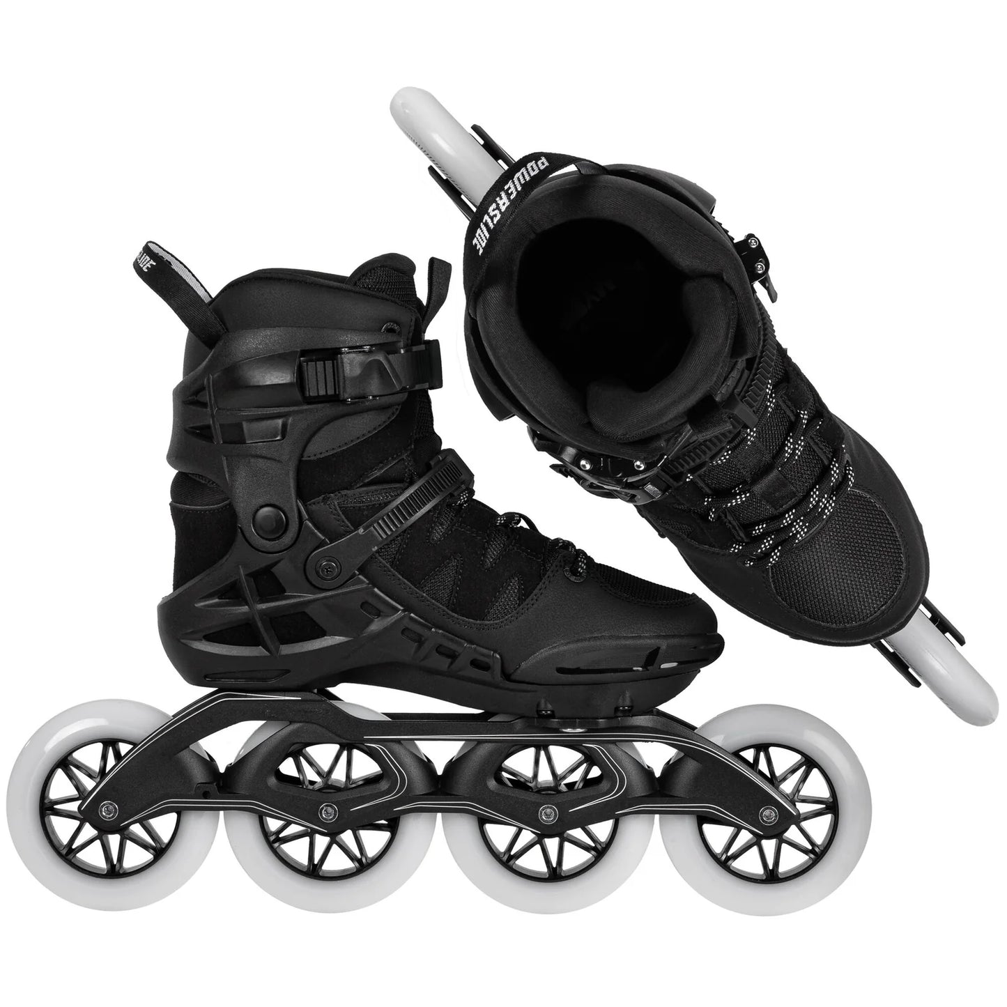 Powerslide Phuzion Argon Road Black 110 fitness inline skates with TRINITY mount and MYFIT liner