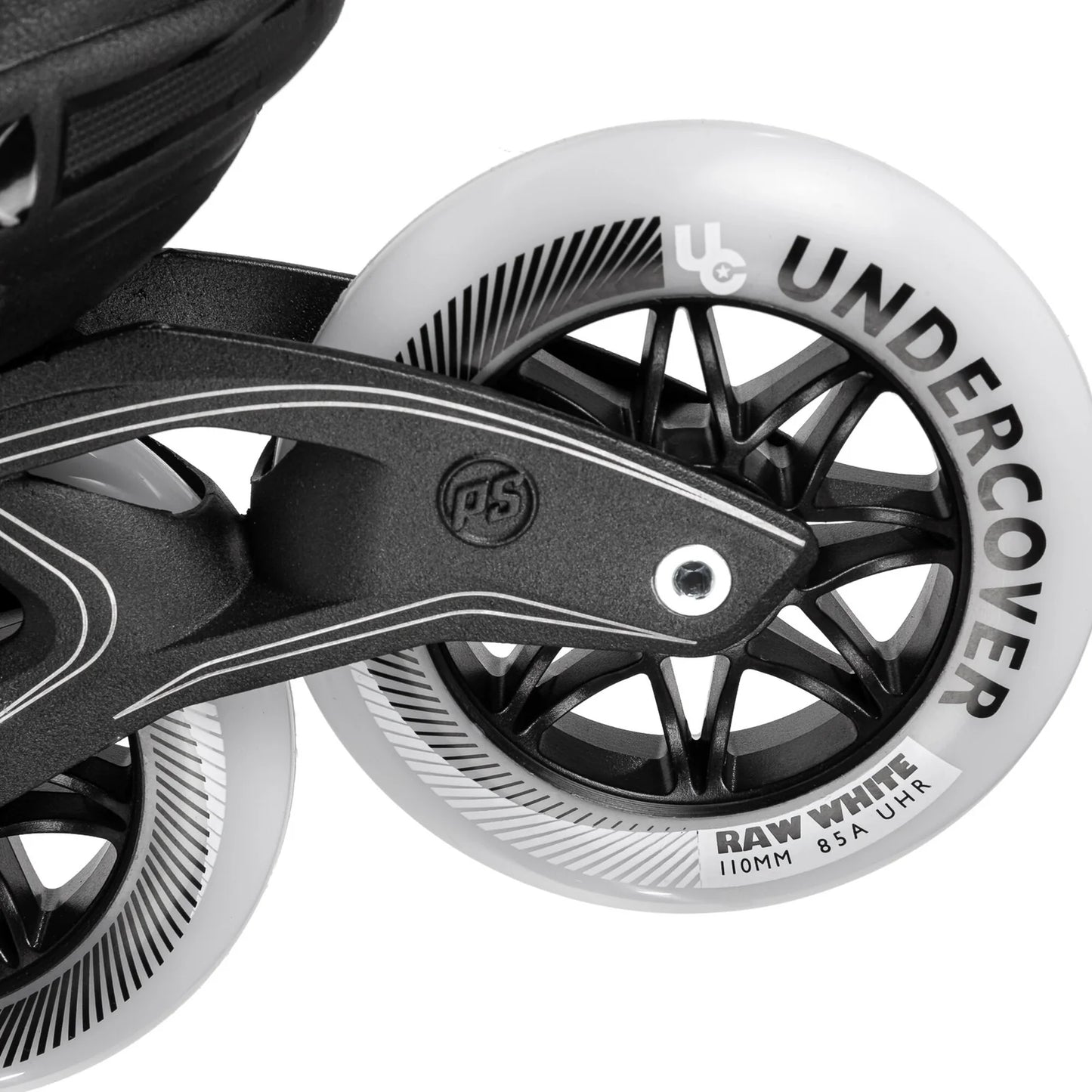 Powerslide Phuzion Argon Road Black 110 fitness inline skates with TRINITY mount and MYFIT liner