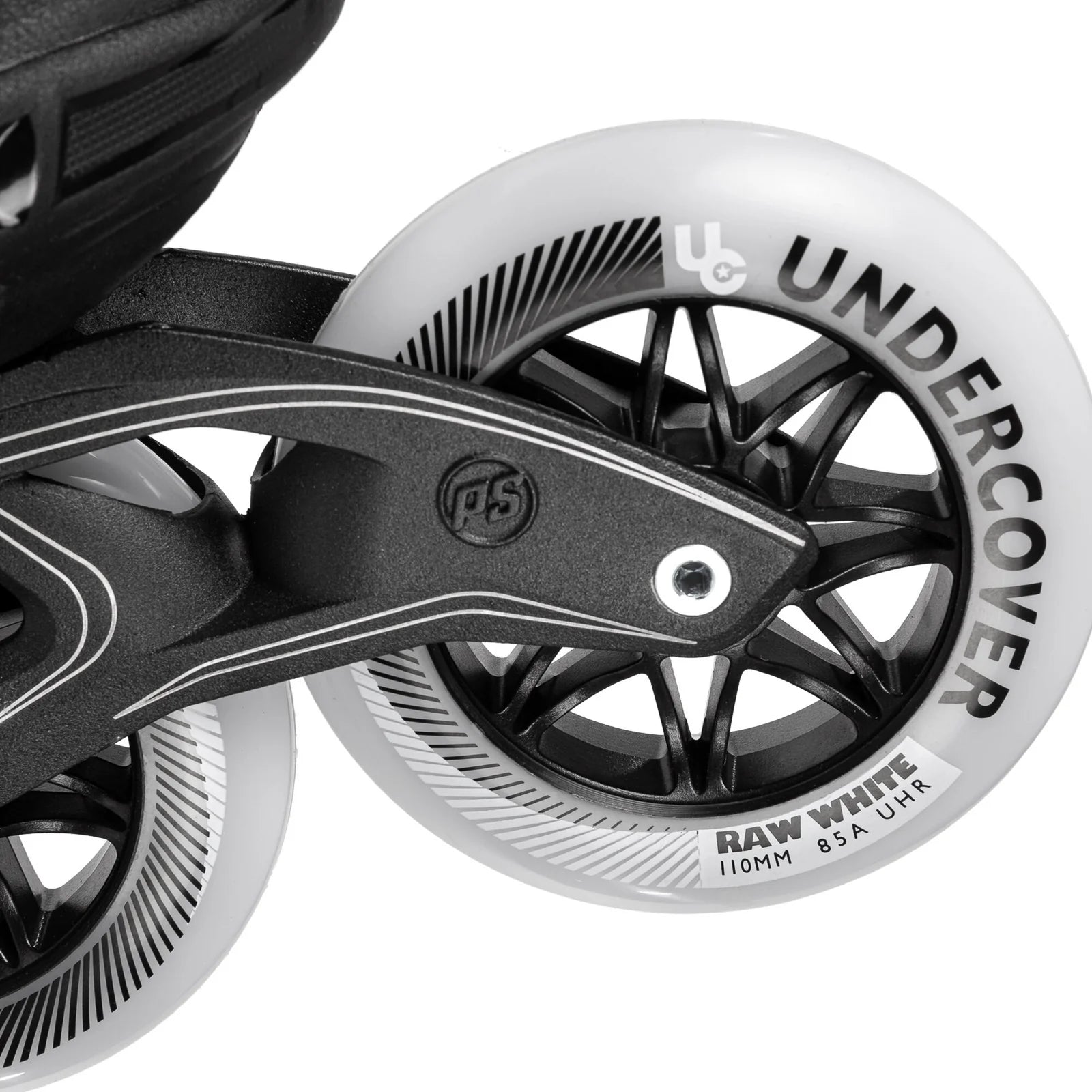 Powerslide Phuzion Argon Road Black 110 fitness inline skates with TRINITY mount and MYFIT liner