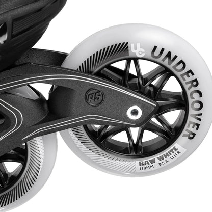 Powerslide Phuzion Argon Road Black 110 fitness inline skates with TRINITY mount and MYFIT liner