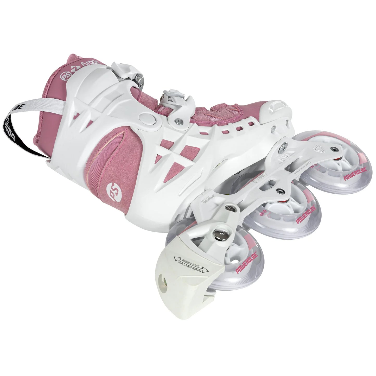 Powerslide Phuzion Argon Rose 100 fitness inline skates with TRINITY 3-point mounting and 100 mm wheels