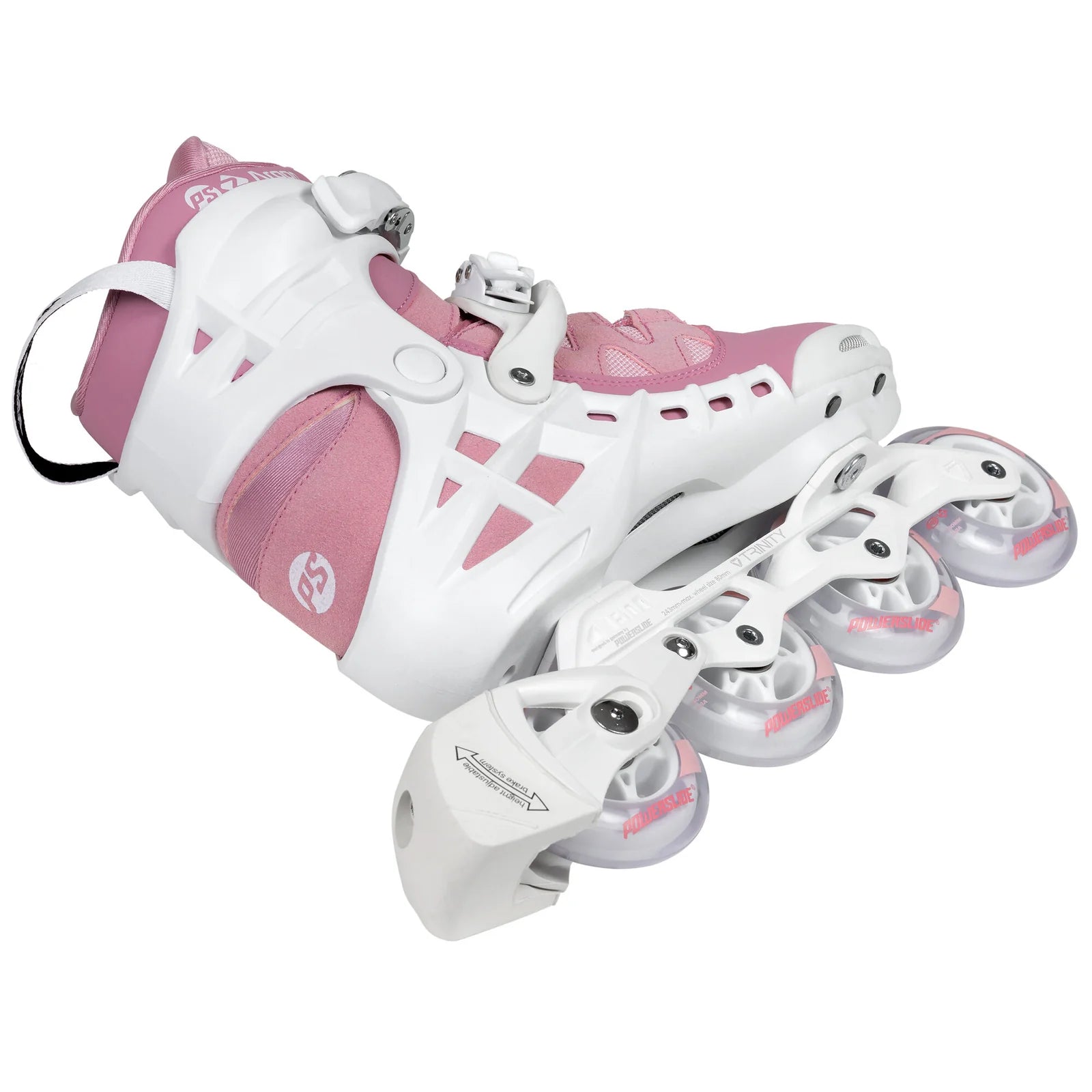 Powerslide Phuzion Argon Rose 80 fitness inline skates with TRINITY X frame and memory liner