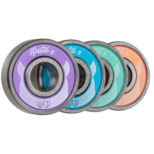Wicked Pastel 9 ABEC 9 inline skate bearings with chrome-steel construction