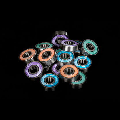 Wicked Pastel 9 ABEC 9 inline skate bearings with chrome-steel construction