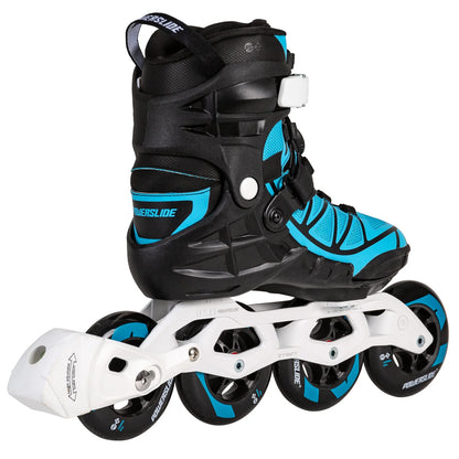 Powerslide Phuzion Argon Bluebird 100 fitness inline skates with TRINITY mounting and 100 mm wheels