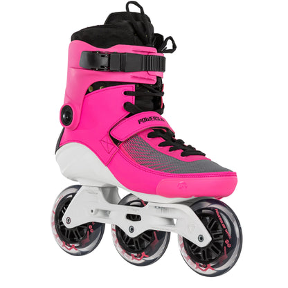 Powerslide SWELL Electric Pink 100 fitness inline skates with TRINITY X mount and 3DAP fit