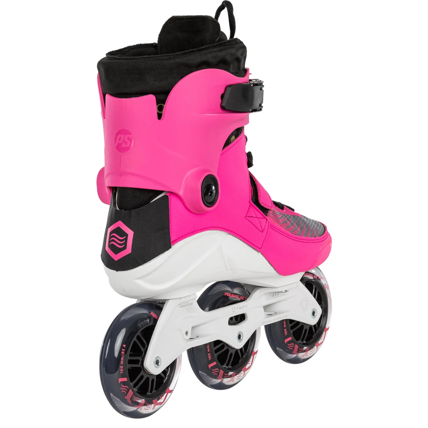 Powerslide SWELL Electric Pink 100 fitness inline skates with TRINITY X mount and 3DAP fit