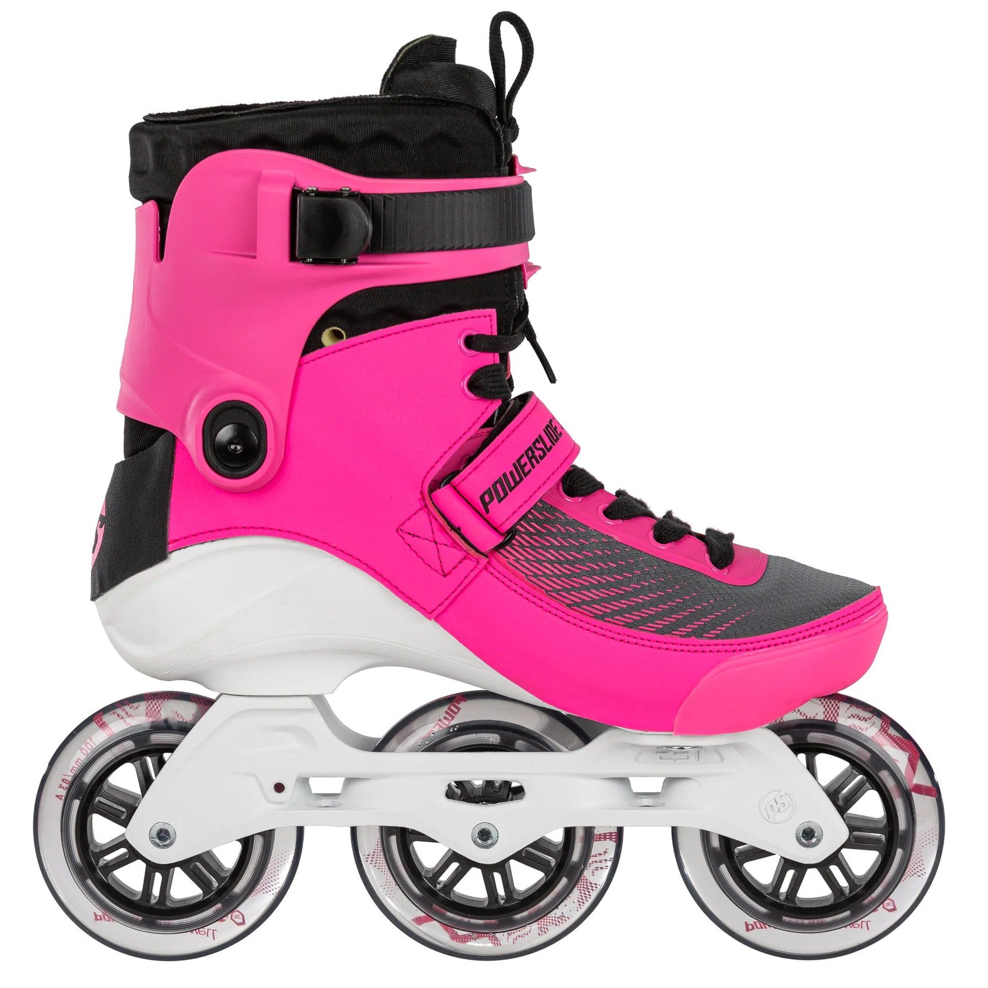 Powerslide SWELL Electric Pink 100 fitness inline skates with TRINITY X mount and 3DAP fit