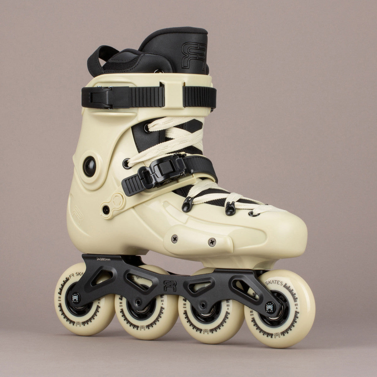 FR Skates FR3 80 Sand urban freeride inline skates with rockerable X3R frame.