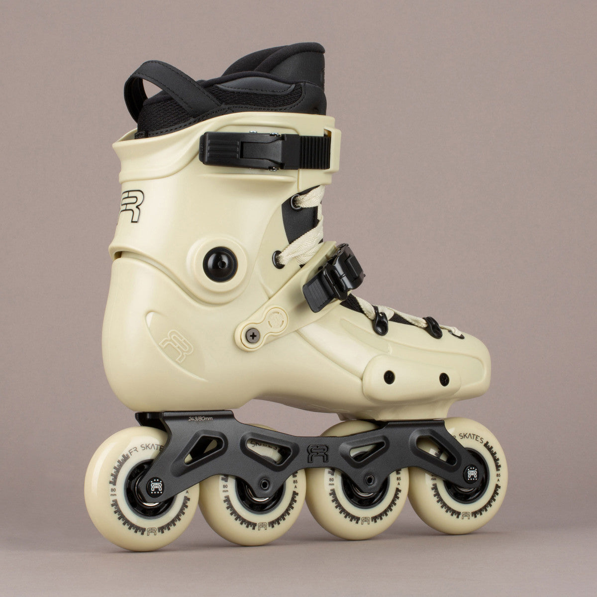 FR Skates FR3 80 Sand urban freeride inline skates with rockerable X3R frame.