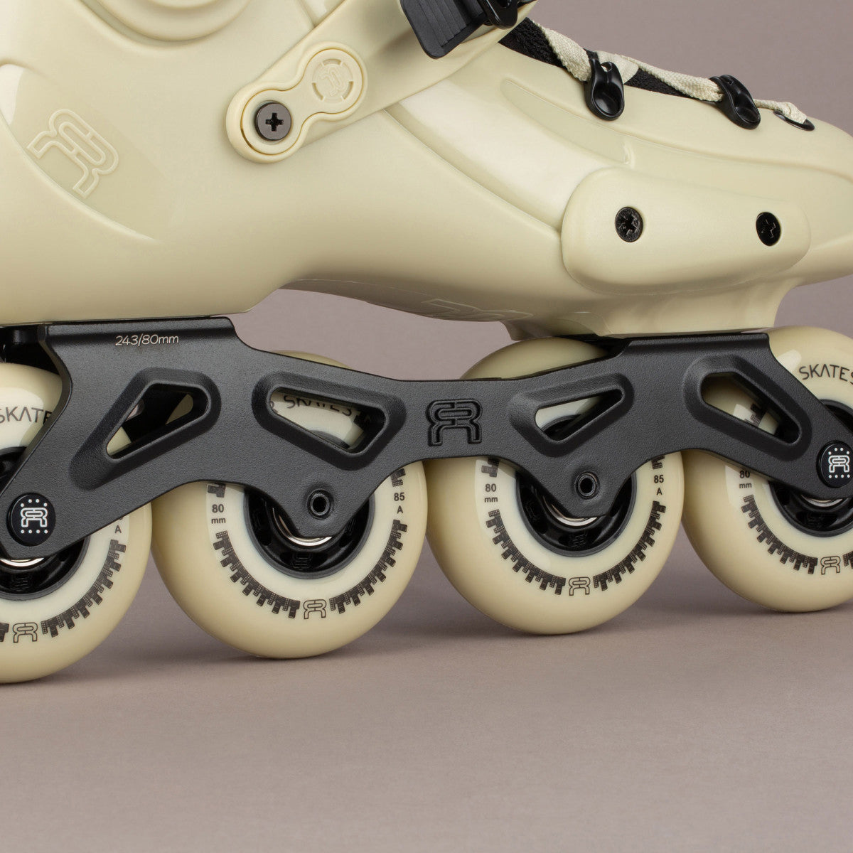 FR Skates FR3 80 Sand urban freeride inline skates with rockerable X3R frame.
