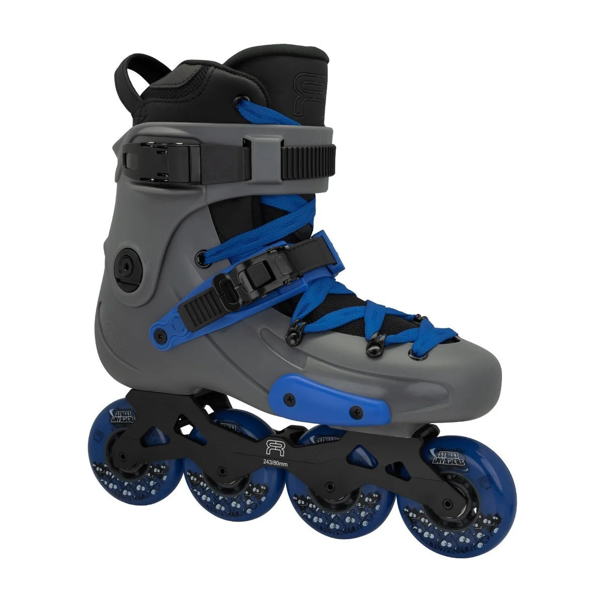 FR Skates FR1 80 Grey Blue freeride inline skates for city and urban skating